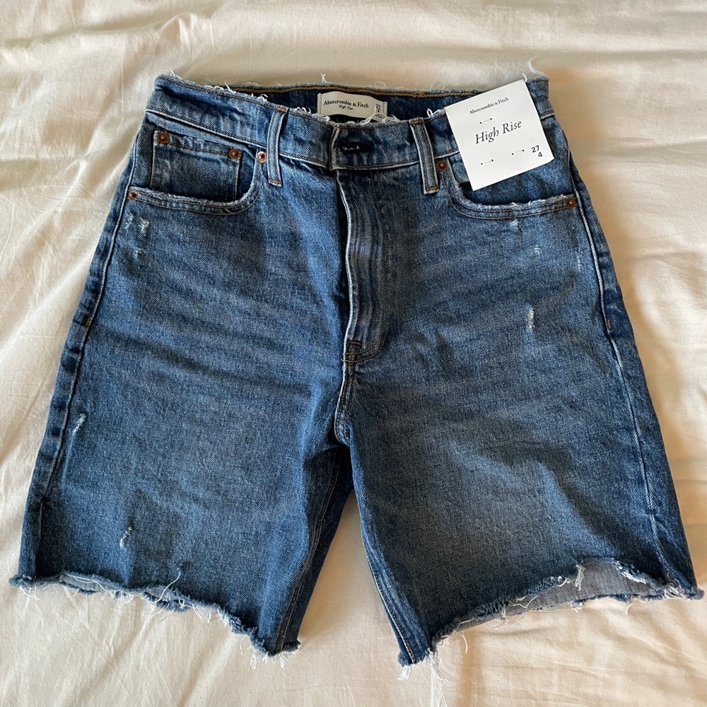 NWT Abercrombie & Fitch High Rise Denim Shorts